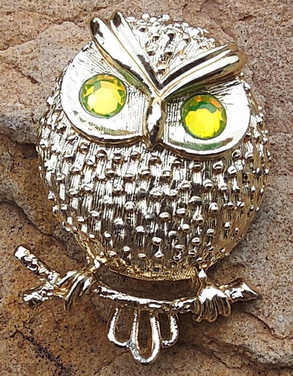Vintage Sarah Coventry Hooter owl brooch - image 8