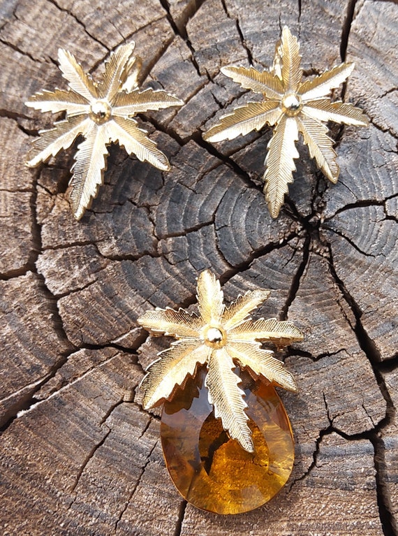 Vintage Sarah Coventry Autumn Haze brooch and earr