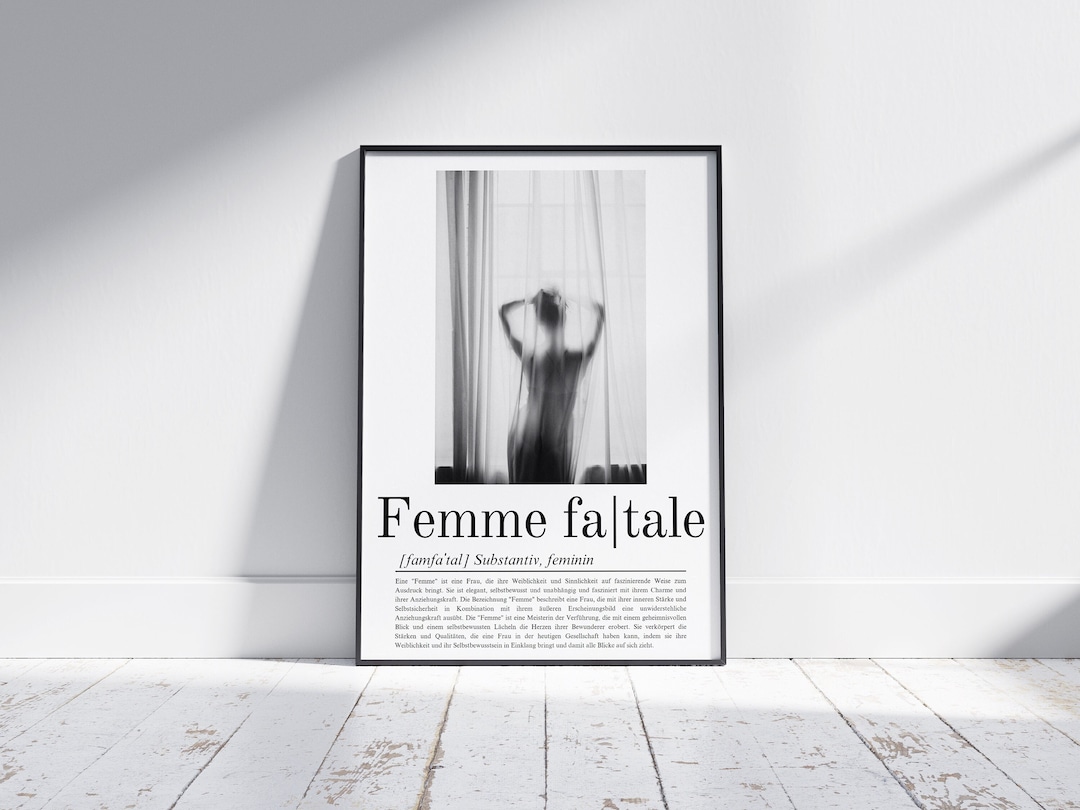 Femme Fatale Definition Print Posters Printed Wall Decoration Poster