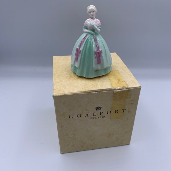 1980s Coalport Pretty in Pink Minuettes Gemma Figurine *ORIGINAL BOX*