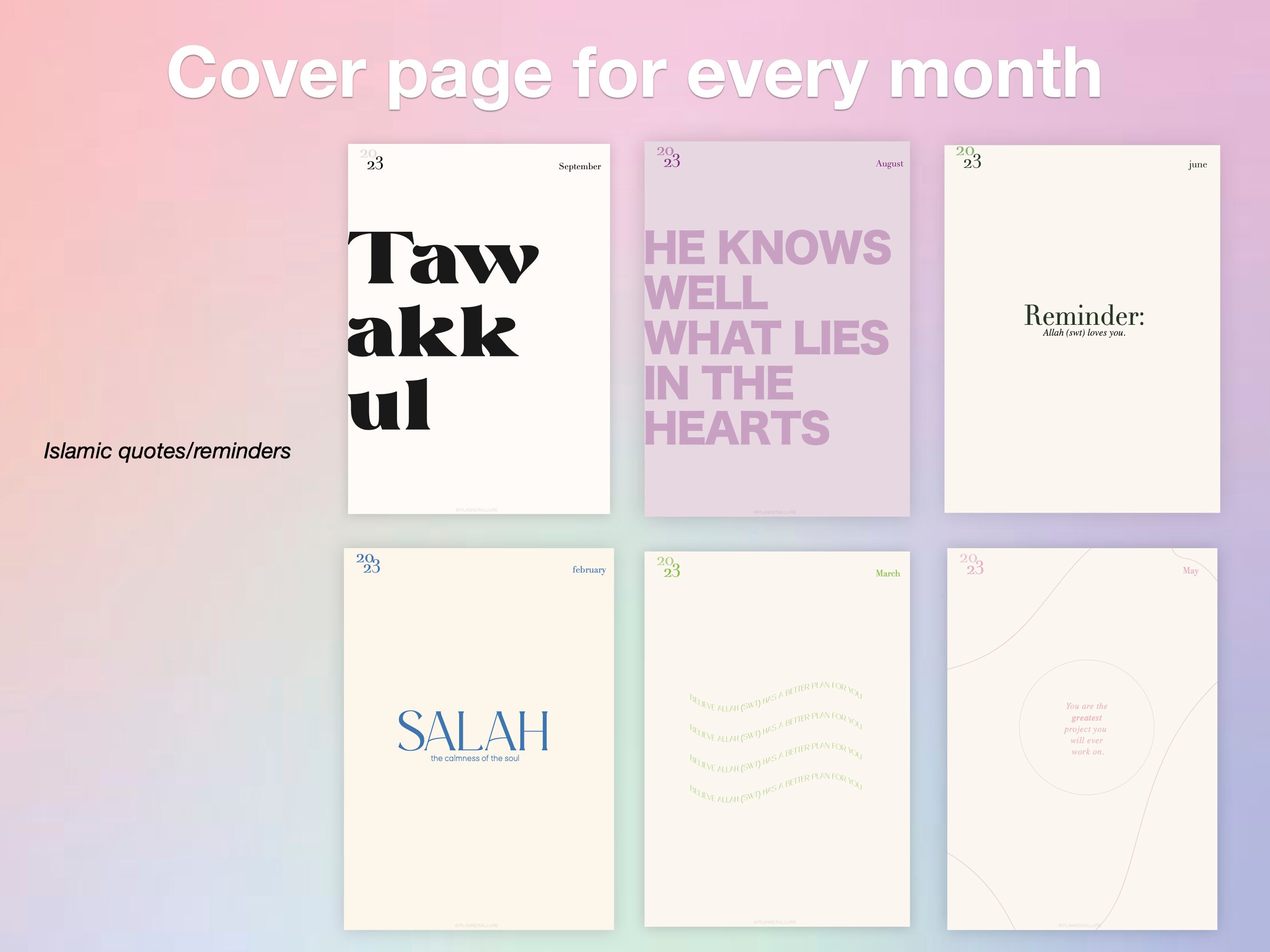 Aesthetic Islamic 2023 Digital Planner Islamic Printable Planner 2023