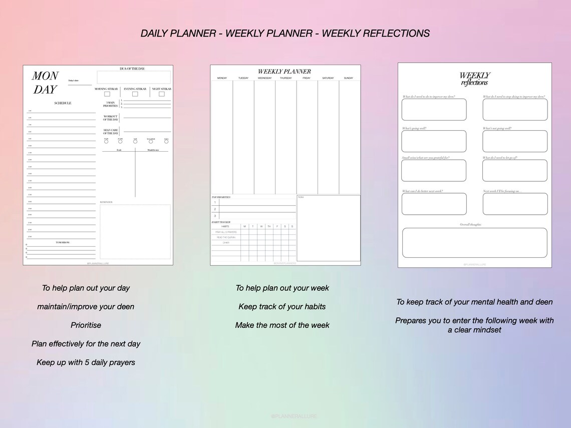 Aesthetic Islamic 2023 Digital Planner Islamic Printable Planner 2023