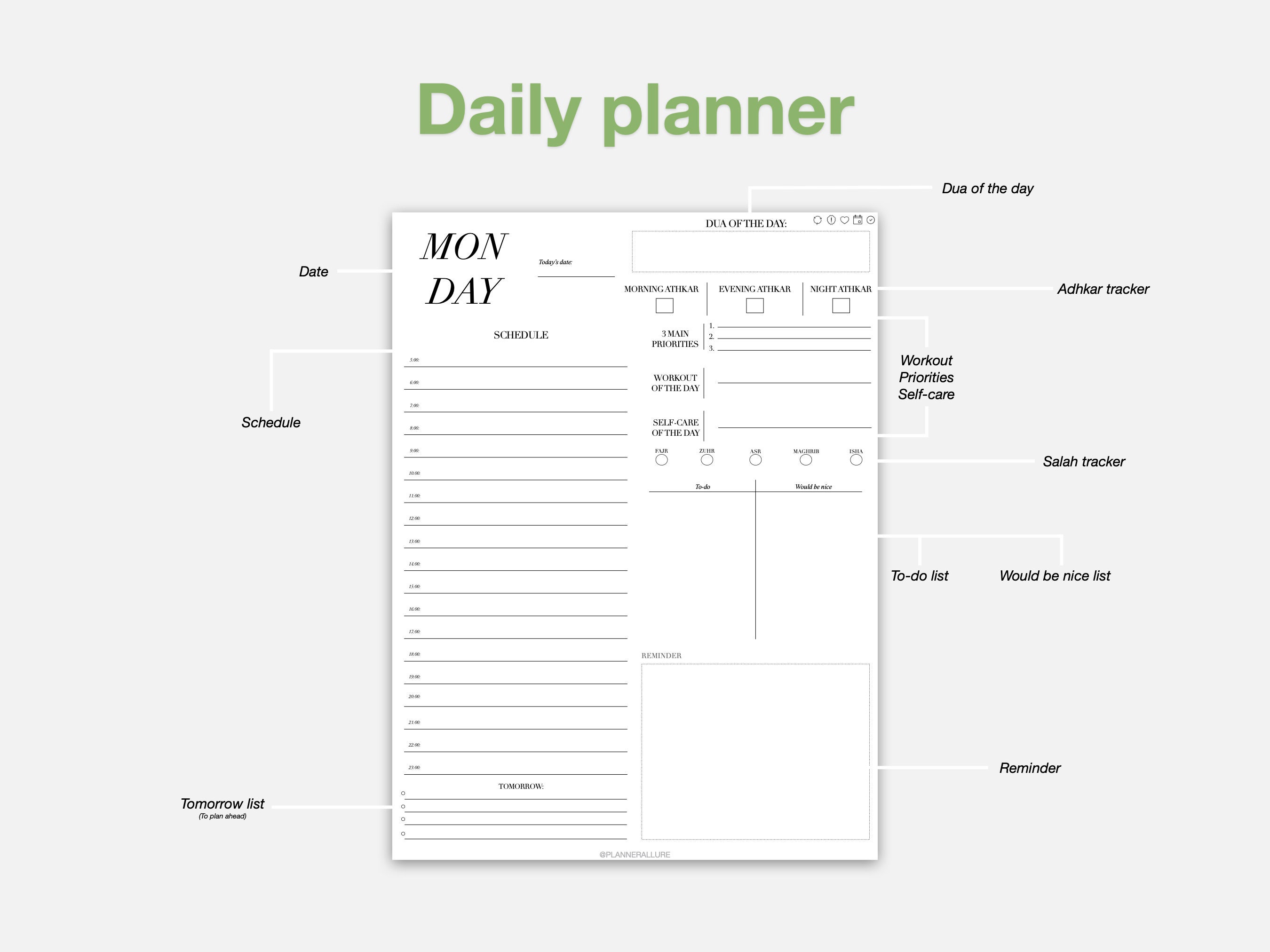 Aesthetic Islamic 2023 Digital Planner Islamic Printable Planner 2023