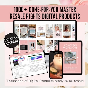 Master Resell Rights Digital Product Bundle | Done for you digital products | PLR Resale Rights and MRR Digital Bestsellers | Passive Income
