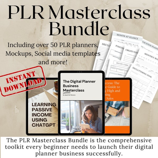 PLR Digital Planner Bundle, PLR Canva Planner Templates, Resell Digital Planners, Digital Planner mock up Bundle, PLR Planner, Digital plr