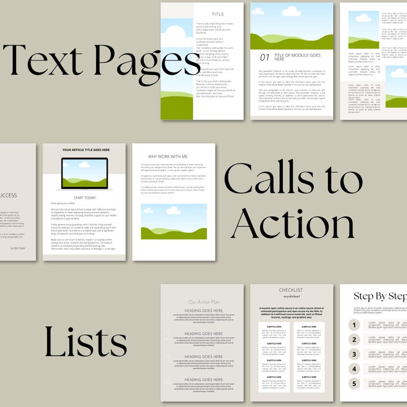 Canva eBook Template, Course WorkBook Template, How to Create e-Book, Lead Magnets Workbooks, Coaching Template, 250 page book Template