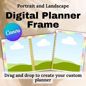 Canva Digitaler Planer Template: Hoch- & Querformat (PLR)