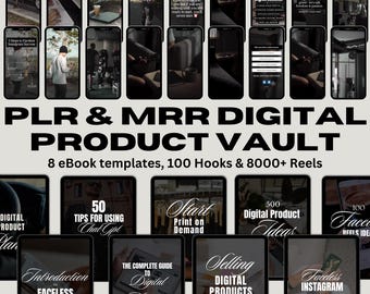 PLR MRR Digital Marketing Bundle: 8000 Faceless Reels, eBooks, Canva Templates