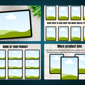200 + PLR Digital Planner Mockups, Digital Product Listing Templates, Etsy Listing Mock up, Canva Frames for Digital Product Sellers