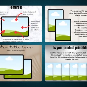 200 + PLR Digital Planner Mockups, Digital Product Listing Templates, Etsy Listing Mock up, Canva Frames for Digital Product Sellers