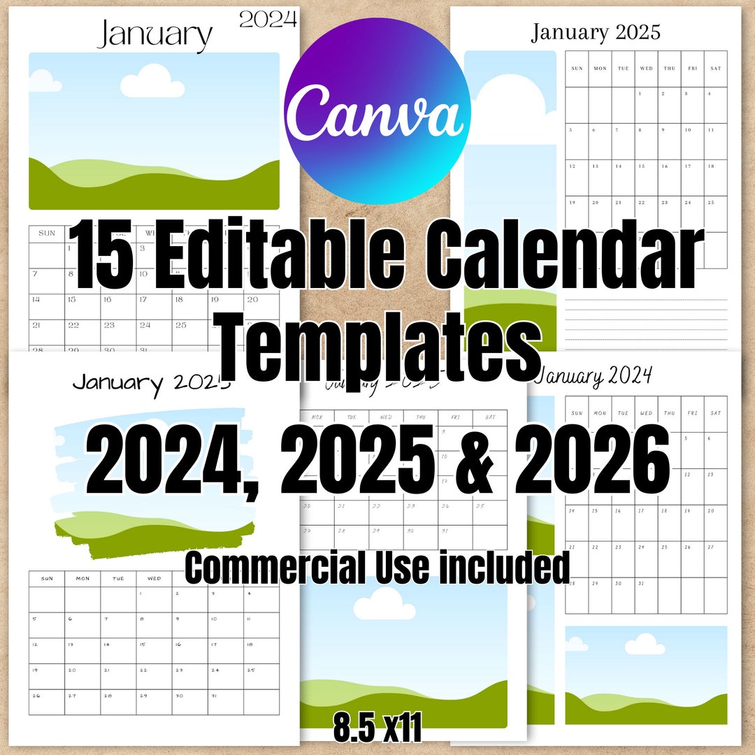 2025 Custom Photo Calendar Templates for 2024, 2025 & 2026, Create