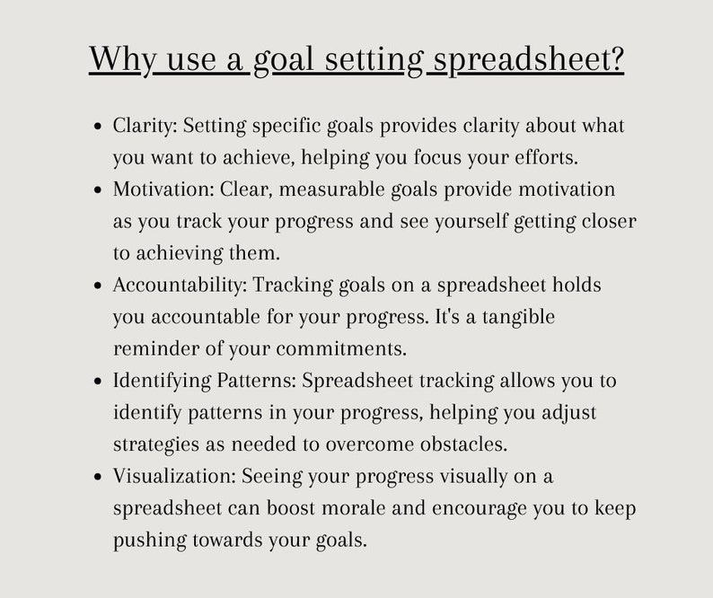 goal tracker google spreadsheet