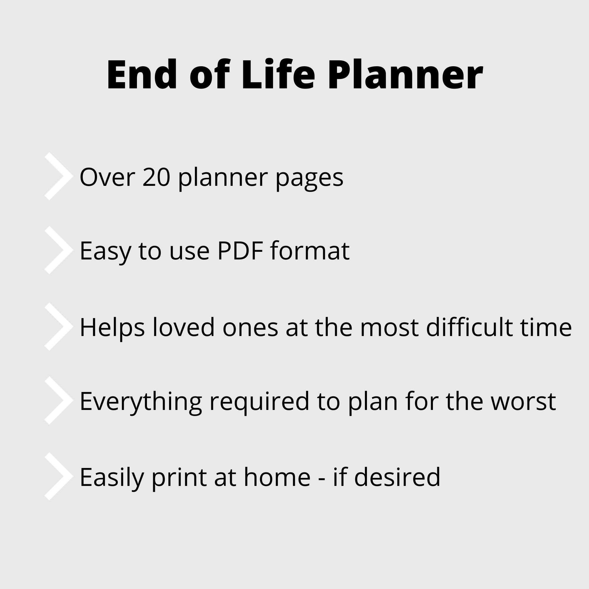 End of Life Planner After I'm Gone Planner Sheets Last Etsy