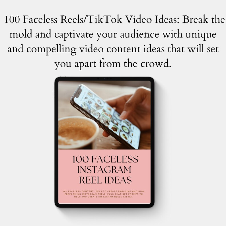 MRR 100 Faceless Reels and Tiktok videos ideas