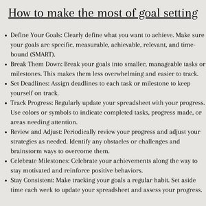 goal tracker google spreadsheet