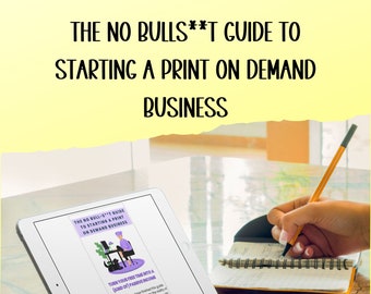 Print on Demand Help, How to start a business from home, learn the basics of starting a t-shirt business, side hustle help, PLR MRR eBook