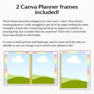 2free canva planner frames to use with the plr digital planner bundle to create 2025 digital planners with plr