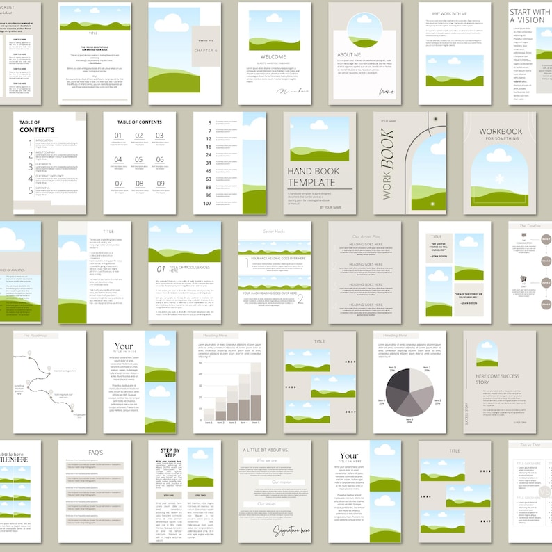 Canva eBook Template, Course WorkBook Template, How to Create e-Book, Lead Magnets Workbooks, Coaching Template, 250 page book Template