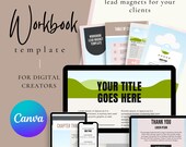 Canva Workbook Template for Digital Creators, easily create your sellable online course!