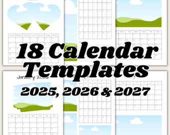2026-2027 Fotokalender Canva Template Bundle (Digitaler Download)