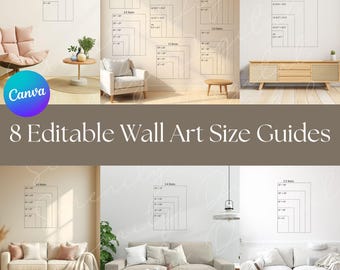 Canva Wall Art Size Guide Template, Editable Ratio Chart (Digital Download)