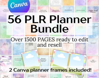 PLR Planner Template Bundle, 1500+ Canva Resale Templates