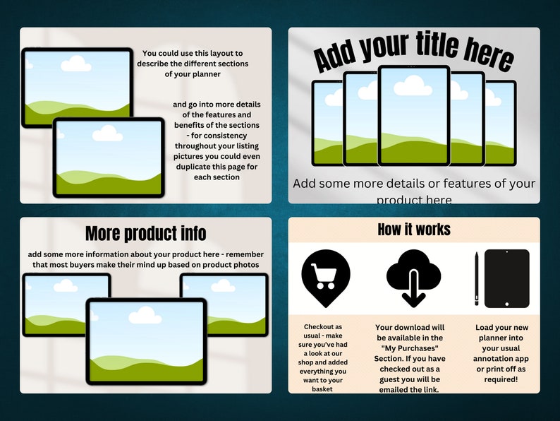 200 + PLR Digital Planner Mockups, Digital Product Listing Templates, Etsy Listing Mock up, Canva Frames for Digital Product Sellers