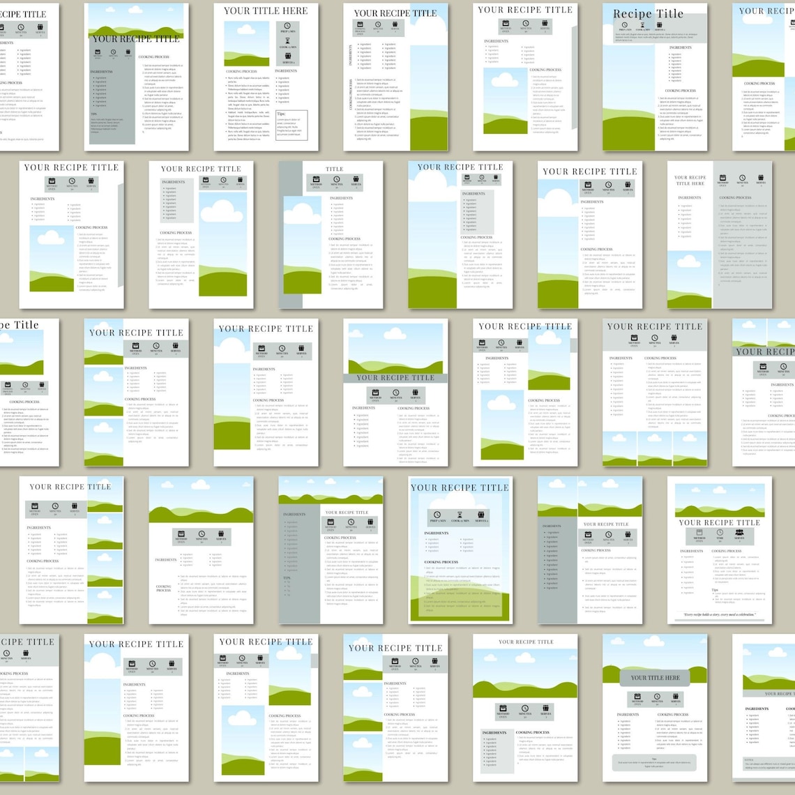 Canva Recipe Book Template, Create a Family Cook Book Etsy