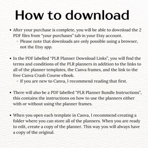 how to download and use your plr digital planner bundle canva templates