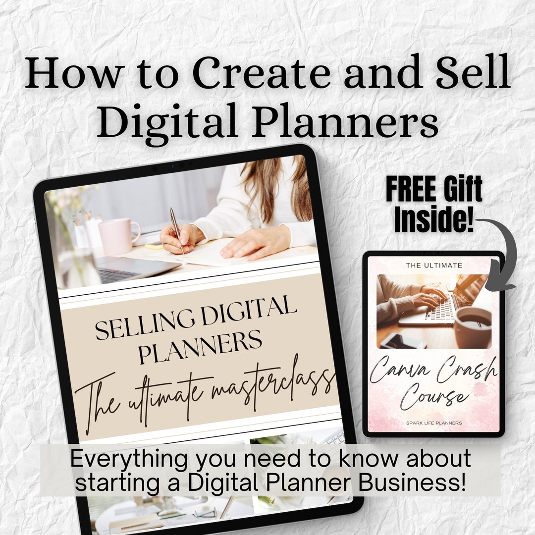 Sell Digital Planners on Etsy Ebook, Passive Income With Canva Course ...