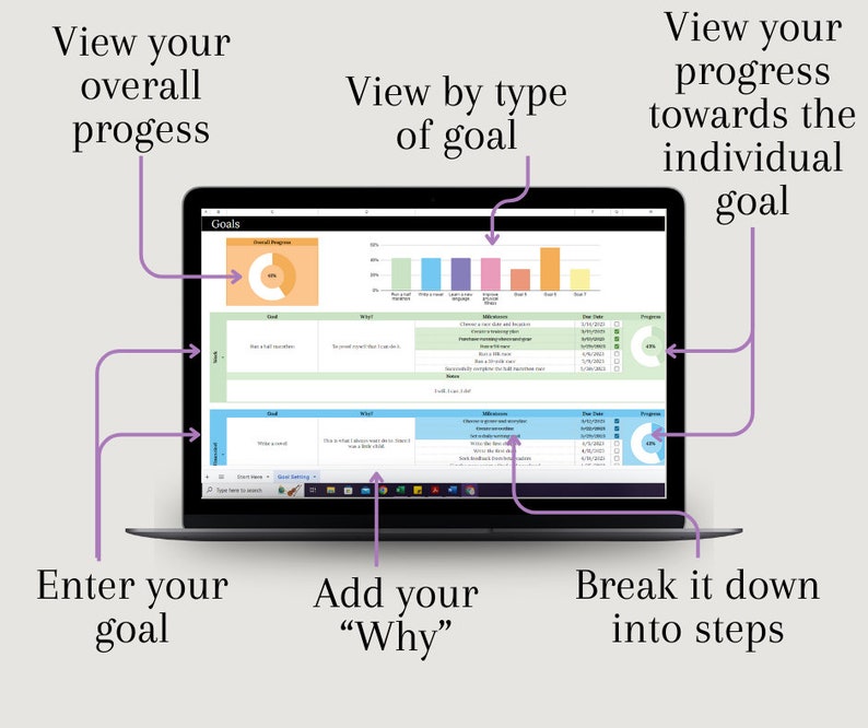 goal tracker google spreadsheet