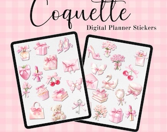 Coquette Digital Planner Stickers
