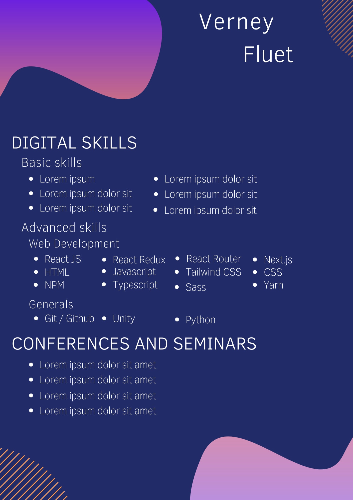 CV resume Canva Template Etsy