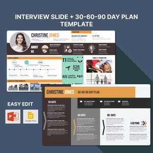 30-60-90 Day Plan Template: Interview Presentation, Executive Bio