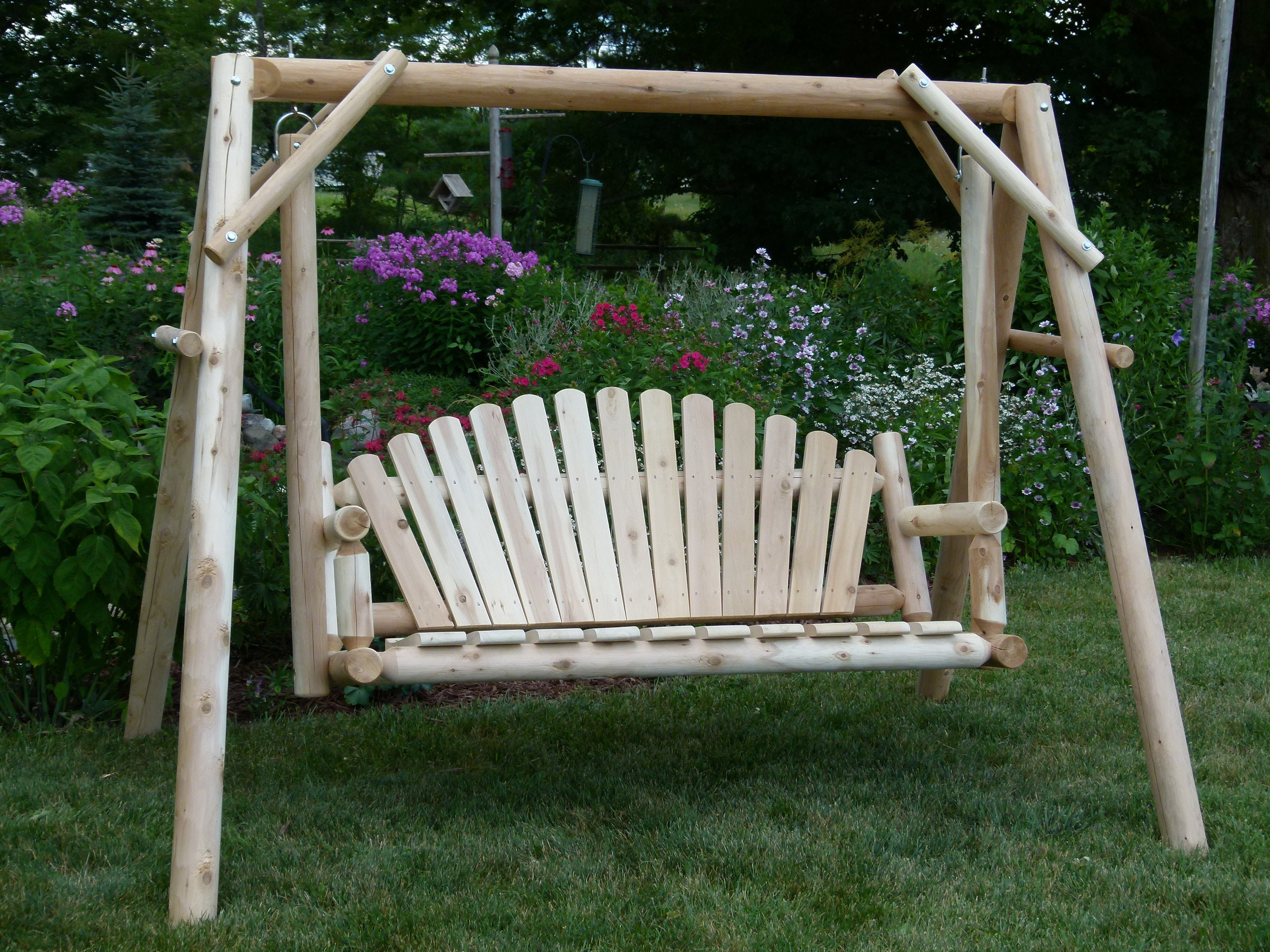 Rustic garden deals swing