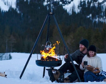Steel Fire Pit: Heavy Duty Deep Bowl with Patina Finish