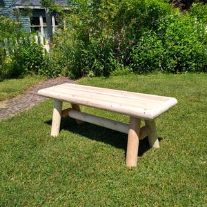 Wood bench,outdoor modern rustic garden patio entryway, Housewarming Gift