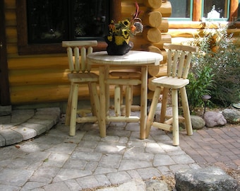 Outdoor Log Bar Set