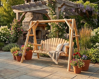Handmade Cedar Porch Swing: Outdoor Patio Furniture