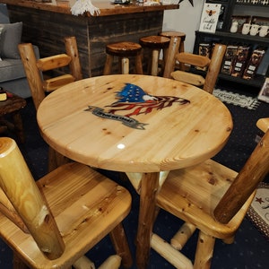 Handmade Bar Table, Home Bar Table and Chairs Set , Bar Table and 4 Chairs