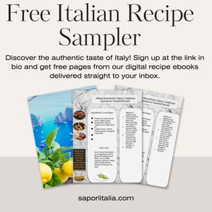 Basilicata Recipes Printable Cookbook PDF – Italian Digital Recipe Book – Traditional Southern Italy Cuisine – Instant Download