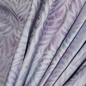 Quilting Fabric END of Bolt Pastel Petals Lavender Lunn Studios Artisan Batiks Soft Purple Batik Material for Collage quilting supplies