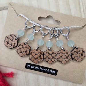 Japanese Stitch Markers Set of 6 Knitting Crochet Needle Marker Charm Friendship Earrings Knittok Crochettok Progress Keeper Leverback Clasp