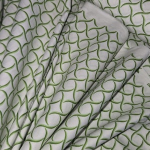 Quilting Fabric Sold by the Yard Green and White Sommersville by Maywood Studios 100% Cotton Soft and Feminine Material for Baby Nursery