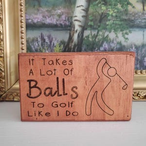 Funny Golf Gift Mini Desk Sign Wood Bookshelf Sign Birthday Present for Dad Retirement Decor Anniversary Gift Golf Humor Gift