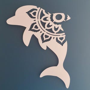 Dolphin Car Decal Vinyl Sticker Beachy Sticker Beach Decal Mandala Decal Water Bottle Sticker Laptop Decal Gift for Her Friend Gift New Car