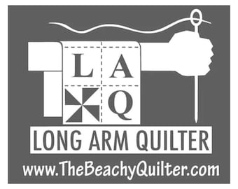 Custom Long Arm Quilter Vinyl Decal: Business Bumper Sticker