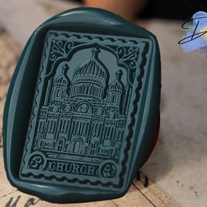 Timbri con sigillo di cera della Cattedrale di San Basilio - decorazione per congedo di nozze/timbro sigillo per busta/decorazione confezione regalo/kit sigillo di cera