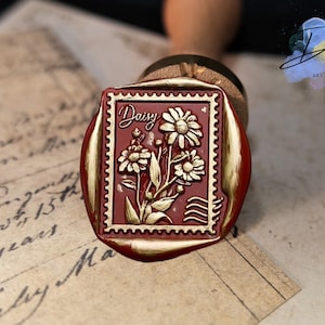 Gänseblümchen Wachssiegel Stempel – Hochzeit Umschlag Siegel, Blumen Wachsstempel, Geschenkverpackung Dekoration, Journal & Scrapbook Wax Kit