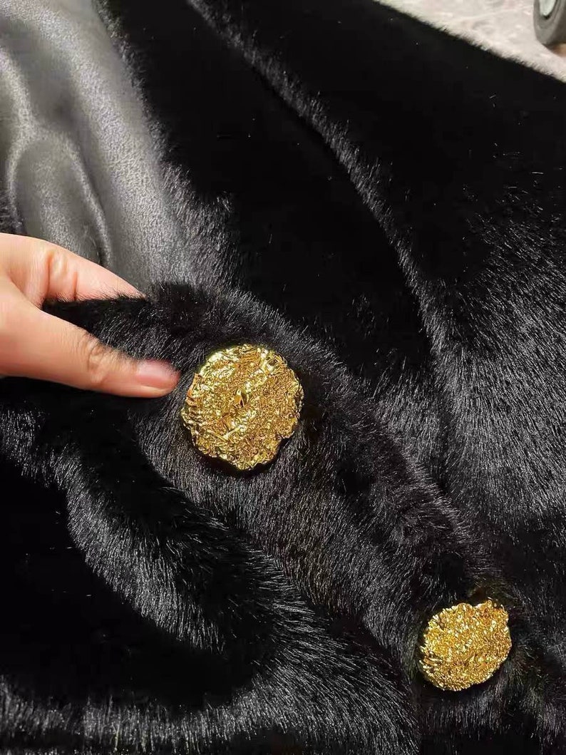 Bottoni dorati in metallo stile francese 2 taglie per pantaloni/cappotti/giacche immagine 6